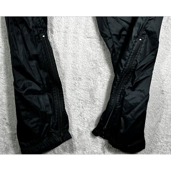 Vintage Nike Black Windbreaker Pants Straight-Leg Nylon Track Pants Embroidered - Picture 9 of 12